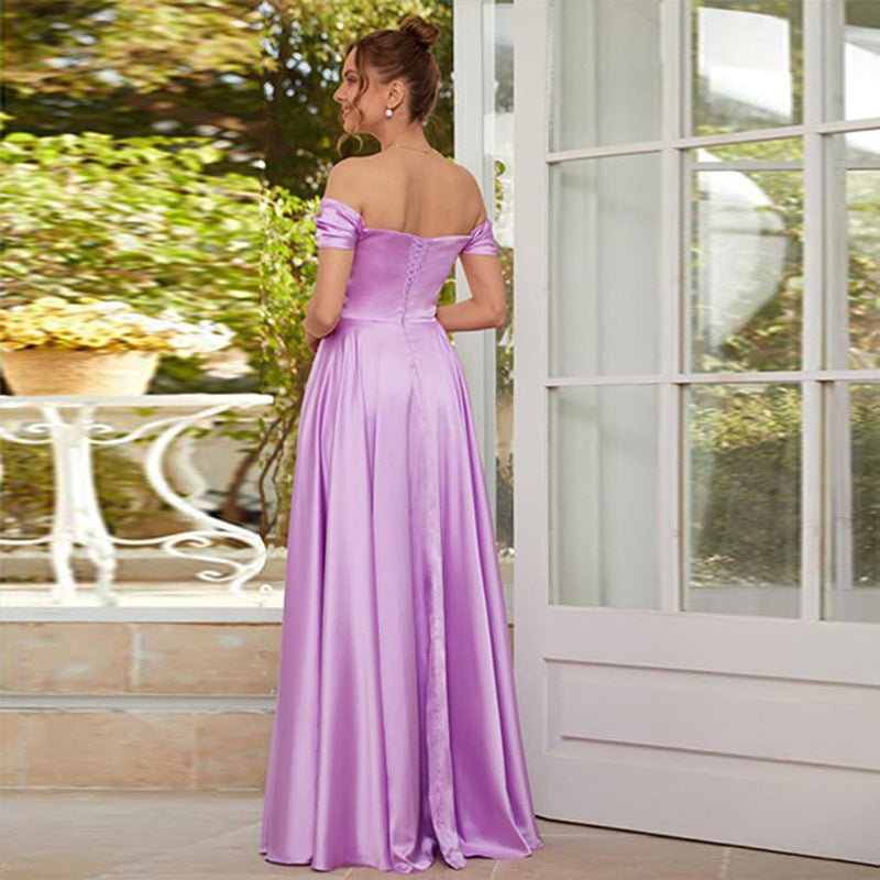 Vestido de dama de honor de concierto de temperamento de banquete solo
