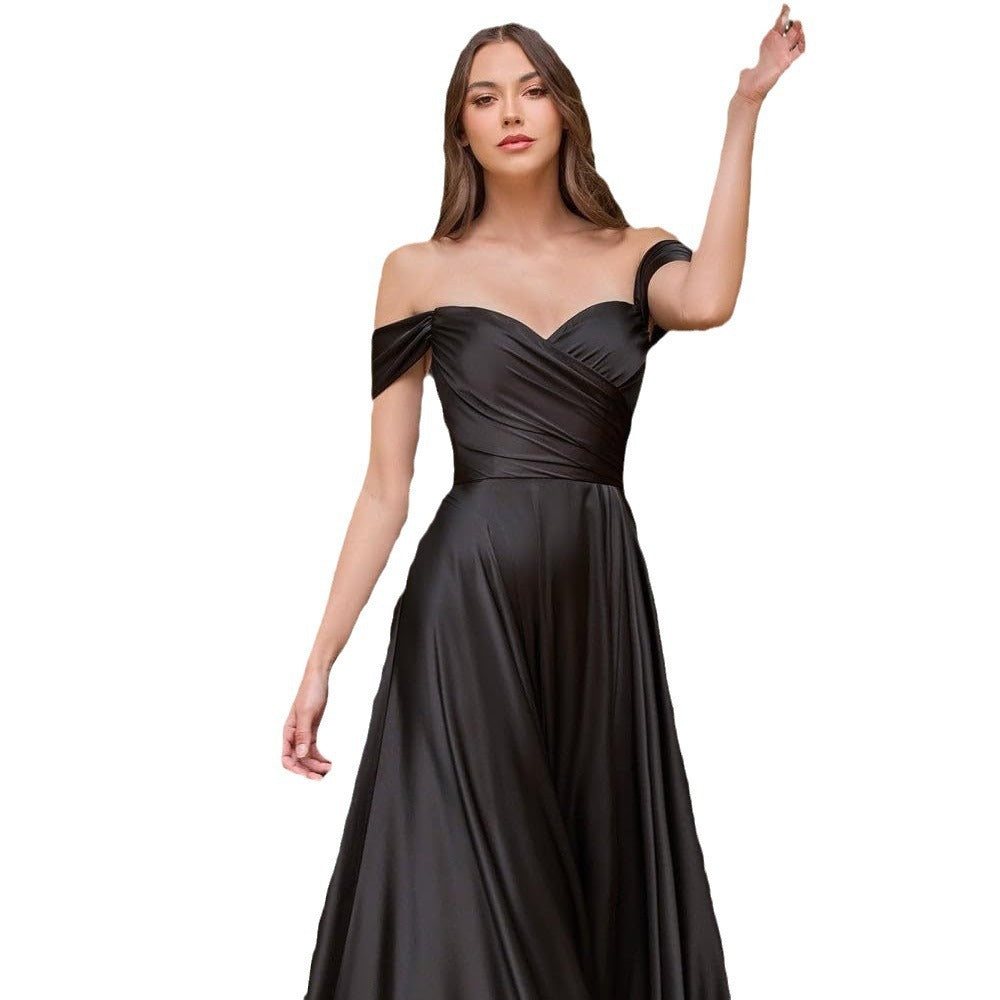 Vestido de dama de honor de concierto de temperamento de banquete solo